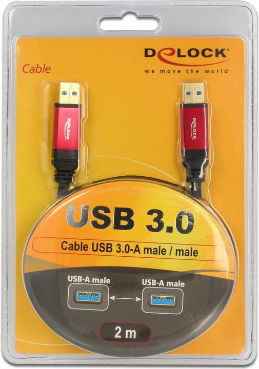 Immagine prodotto Delock Cavo USB3.0, da A maschio a A maschio (2 m, USB 3.0, 4.50 W)