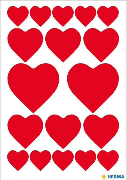 Produktbild HERMA Sticker Herzen (54 Sticker)