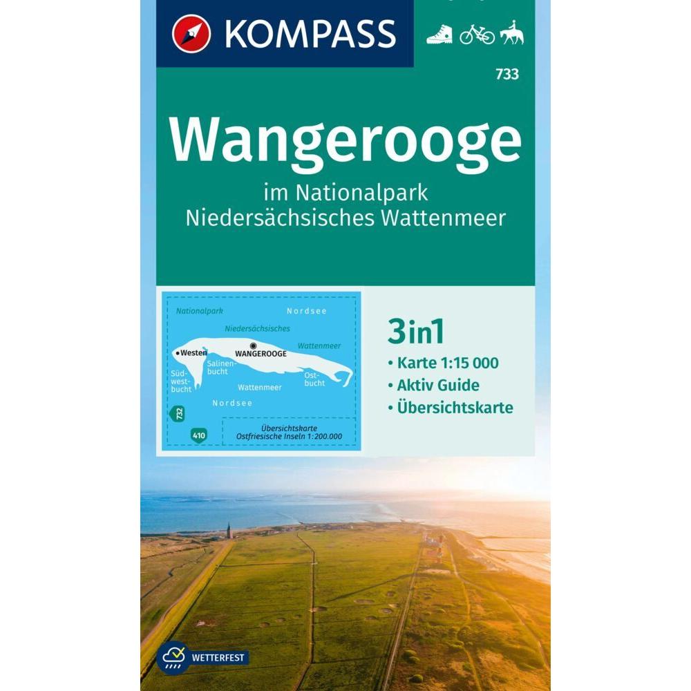 Wanderkarte 733 Wangerooge im Nationalpark Niedersächsisches Wattenmeer 1:15.000, Landkarte