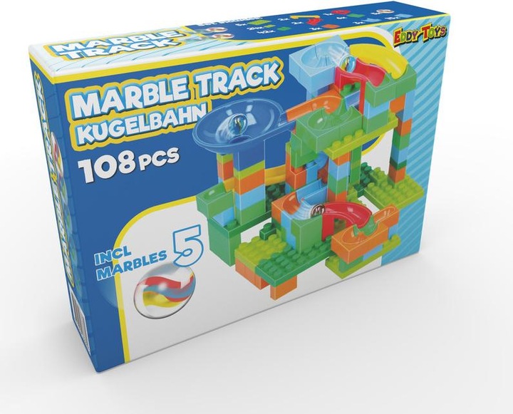 Produktbild Eddy Toys Kunststoff Murmelbahn Murmel, 108 Stk.