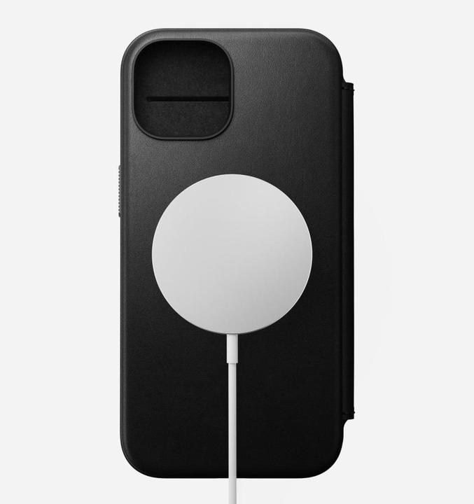 Produktbild Nomad Book Cover Modern Leather Folio iPhone 15 Schwarz (Apple iPhone 15)