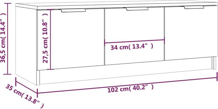 Produktbild VidaXL Ava (102 x 35 x 36.5 cm)
