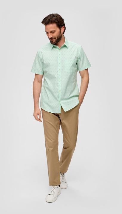 Immagine prodotto s.Oliver Hemd Slim: Kurzarmhemd aus Baumwollstretch (M)