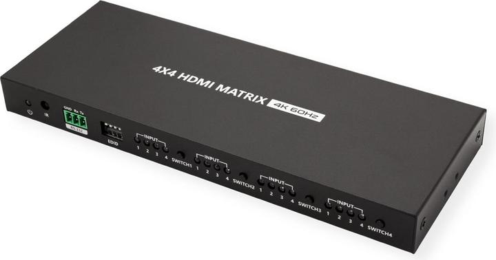Actual product image Value HDMI 4x4 matrix switch, 4K60Hz