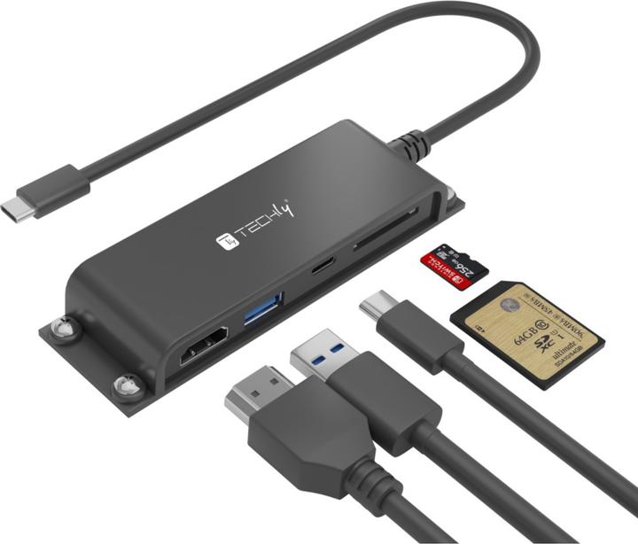 Produktbild Techly 5-in-1 Type-C Adapter (USB-C)