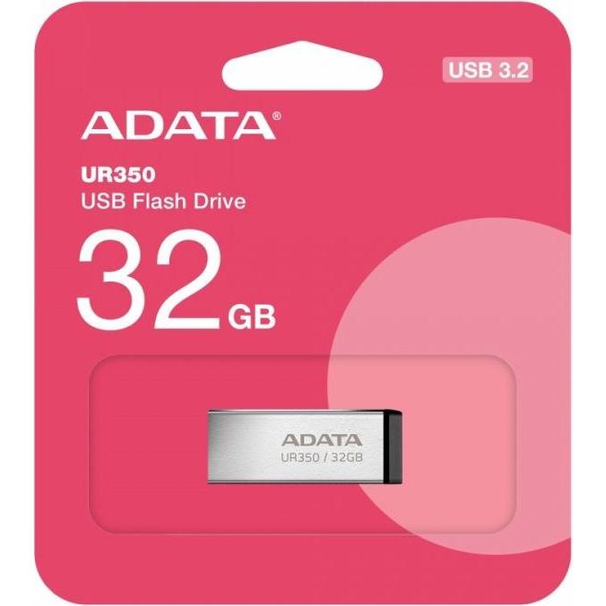 Thumbnail - Adata Pendrive UR350 USB3.2 Gen1 Metal black (32 GB, USB-A), USB Stick, Schwarz