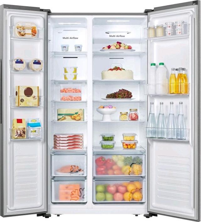 Actual product image Hisense RS677N4BIE Side-by-Side Fridge Combination Freestanding E (519 l)