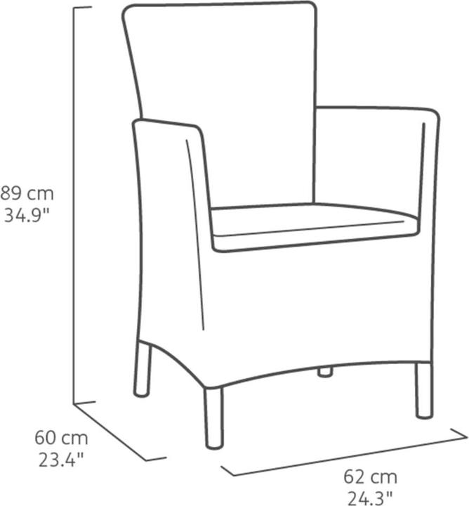 Image du produit Keter Iowa balcony Balcon Set Table : 39x39x43 Chaise : 62x60x89 (62 cm)