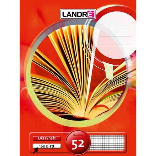 Image du produit Landré A6 cahier in-octavo 2 volets cousus à cheval (A6, Quadrillé, Couverture rigide)