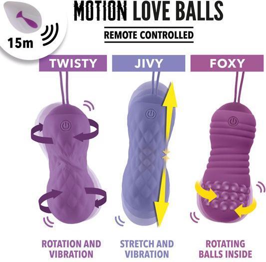 Produktbild FeelzToys Remote Controlled Motion Love Balls Twisty