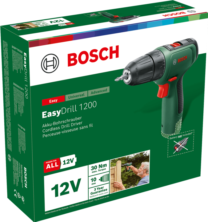Actual product image Bosch Home & Garden EasyDrill 1200 Solo (Rechargeable battery operated)