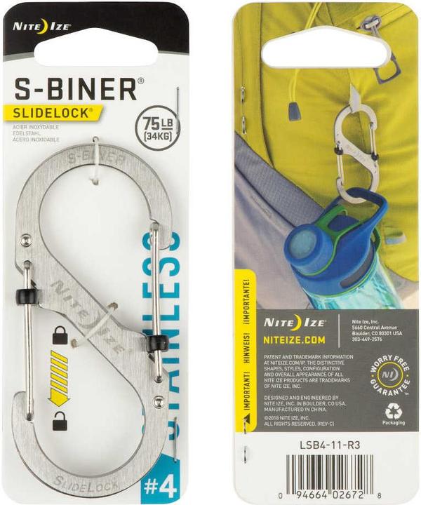 Image du produit Nite Ize S-Biner® SlideLock® #4 en métal