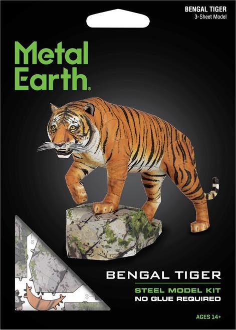 Actual product image Metal Earth Bengalischer Tiger (farbiges Modell)