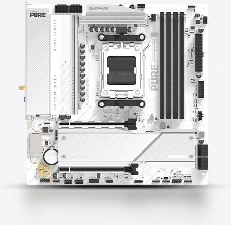 Productafbeelding Sapphire PURE B850M WIFI 1xHDMI 1.4 1xDP 1.2 (AM5, AMD B850, Micro ATX (mATX))