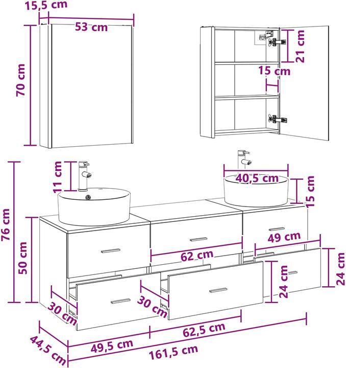 Produktbild vidaXL Badezimmer Sets