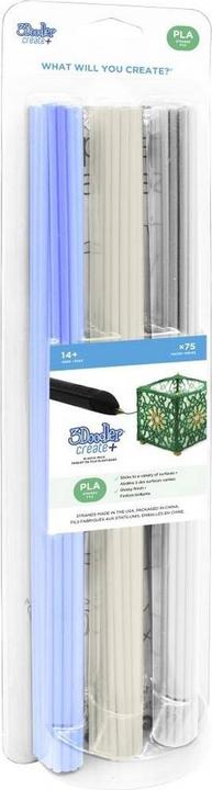 3Doodler Create Filament Pla 3 Colors Pl-Clear-75 (PLA, 3 mm, 2 g, White, Transparent, Blue)