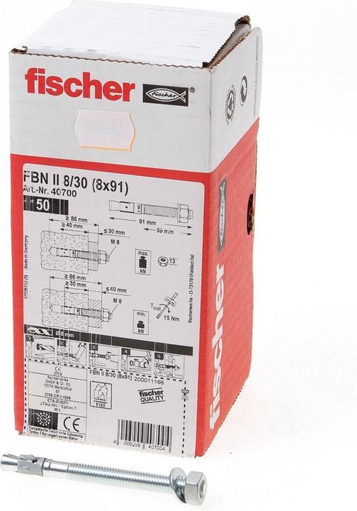 Produktbild Fischer Bolzenanker FBN II 8/30 (50 Stk.)