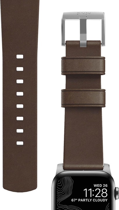 Image du produit Nomad Sangle de connexion moderne (44 mm, Cuir, Acier inoxydable, Apple Watch Series 4, Apple Watch Series 5, Apple Watch Series 6, Apple Watch SE)