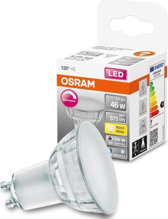 Produktbild Osram Reflektor (GU10, 6 W, 575 lm, 1 x, F)