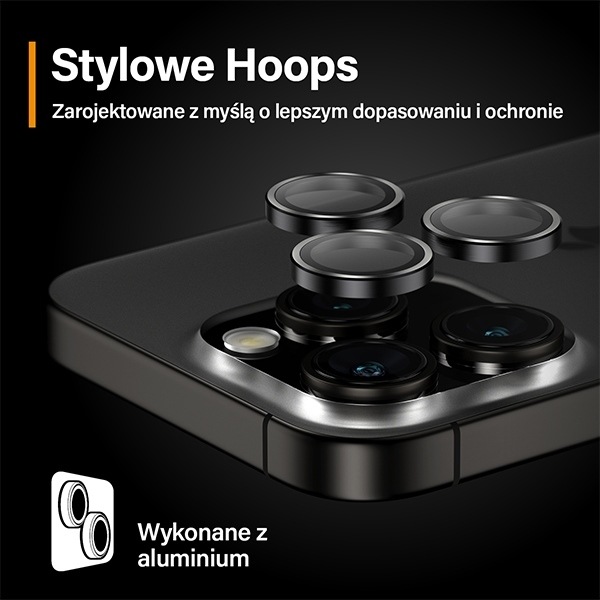 Produktbild PanzerGlass Hoops Camera Lens Protector (1 Stück, Apple iPhone 15 Pro Max, Apple iPhone 15 Pro)