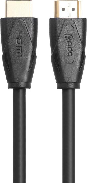 Produktbild prio High-End HDMI A zu HDMI A Kabel 4K Ethernet 2.0m schwarz (2 m, HDMI, 2.0b)
