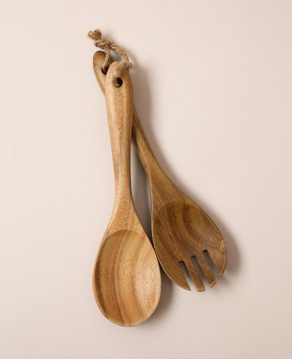 Image du produit Esmée 2-teiliges Salatbesteck aus Akazienholz, 26 x 7 cm (Serveurs à salade)
