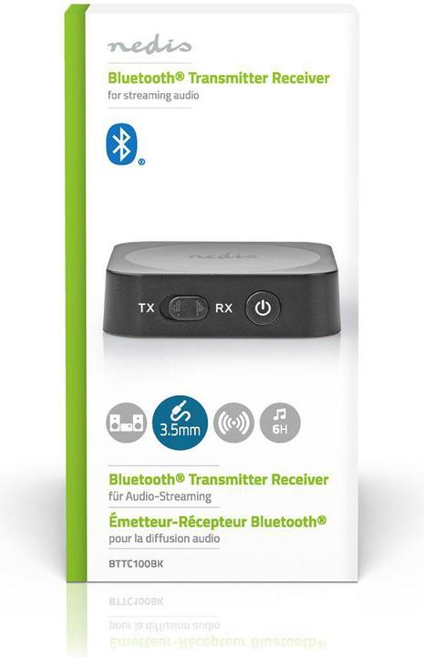 Image du produit Nedis Émetteur-récepteur Bluetooth Entrée de connexion de l'émetteur-récepteur Bluetooth : 1x AUX Connect (Emetteur & Récepteur)
