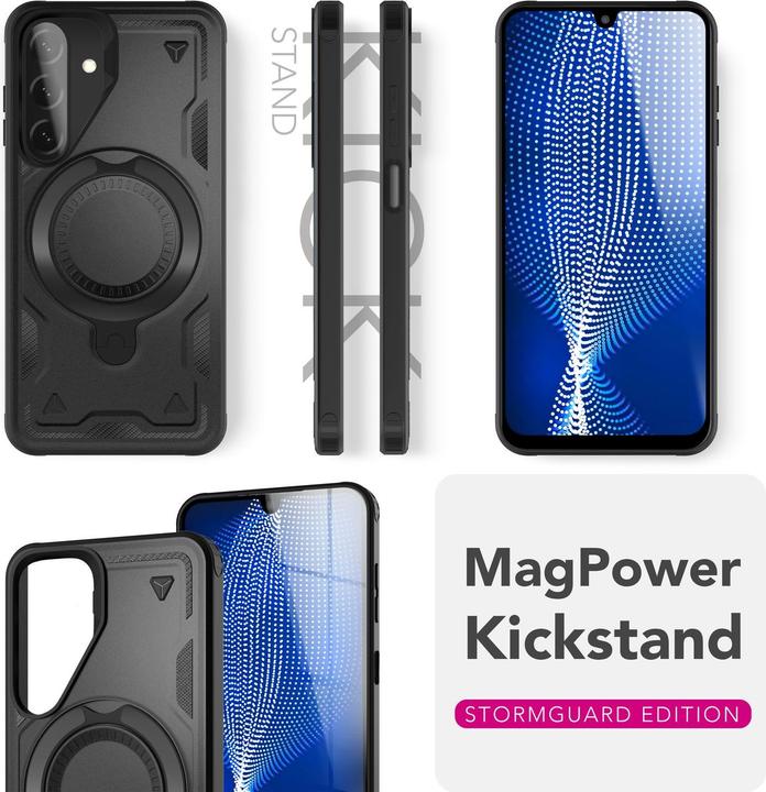 Actual product image Nalia Stormguard - Stabile Panzer Hülle mit MagSafe & 360-Grad Ringhalter - Military Cover (Samsung Galaxy A26)