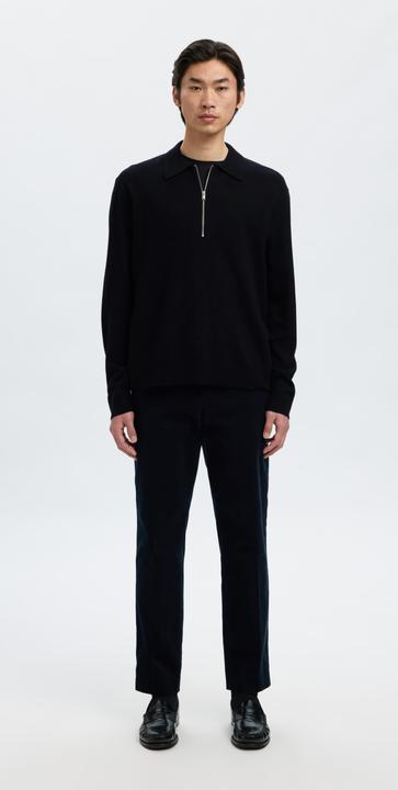 Actual product image Selected Homme 100% Merinowoll Langarm-Poloshirt (M)