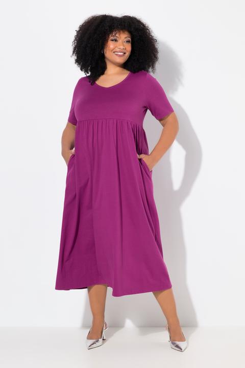 Actual product image Ulla Popken Jersey Empire Waist Short Sleeve Dress (50, 52)