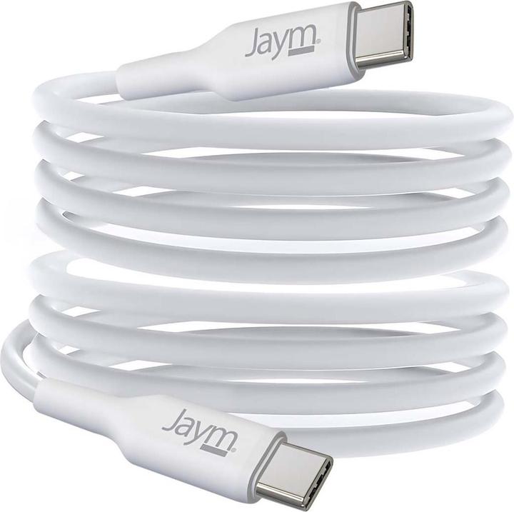 Actual product image Jaym CABLE CHARGE & SYNCHRO USB-C VERS USB-C PD 3.0 (100W) - LONGUEUR 2M - BLANC - ® - BULK (2 m, USB 3.2 Gen 2x2, 100 W)