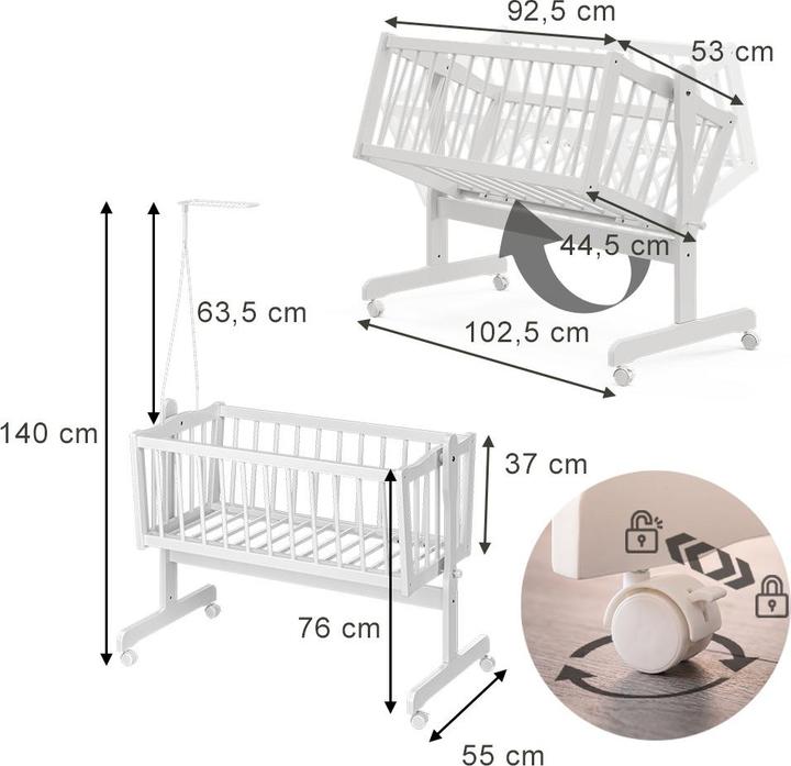 Image du produit VitaliSpa Berceau à roulettes