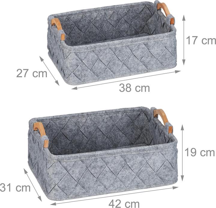 Image du produit Relaxdays 8x paniers-rangement (8 x, 42 x 31 x 19 cm)
