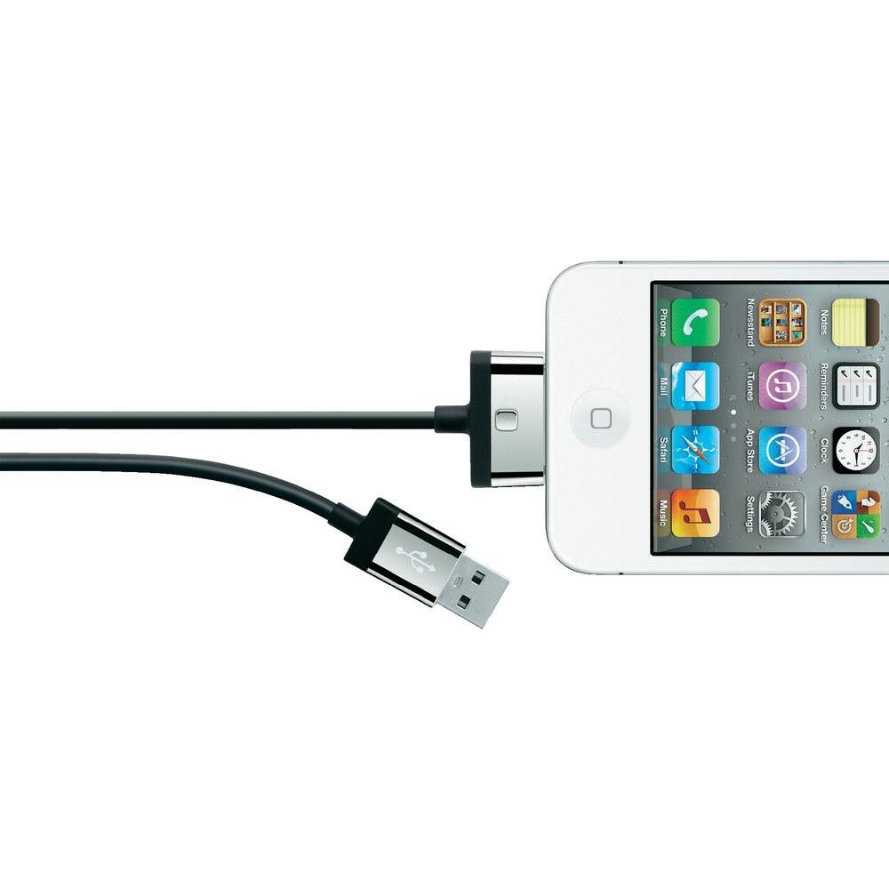 Belkin Dock Connector to USB Cable, black (2 m, USB 2.0), USB Kabel