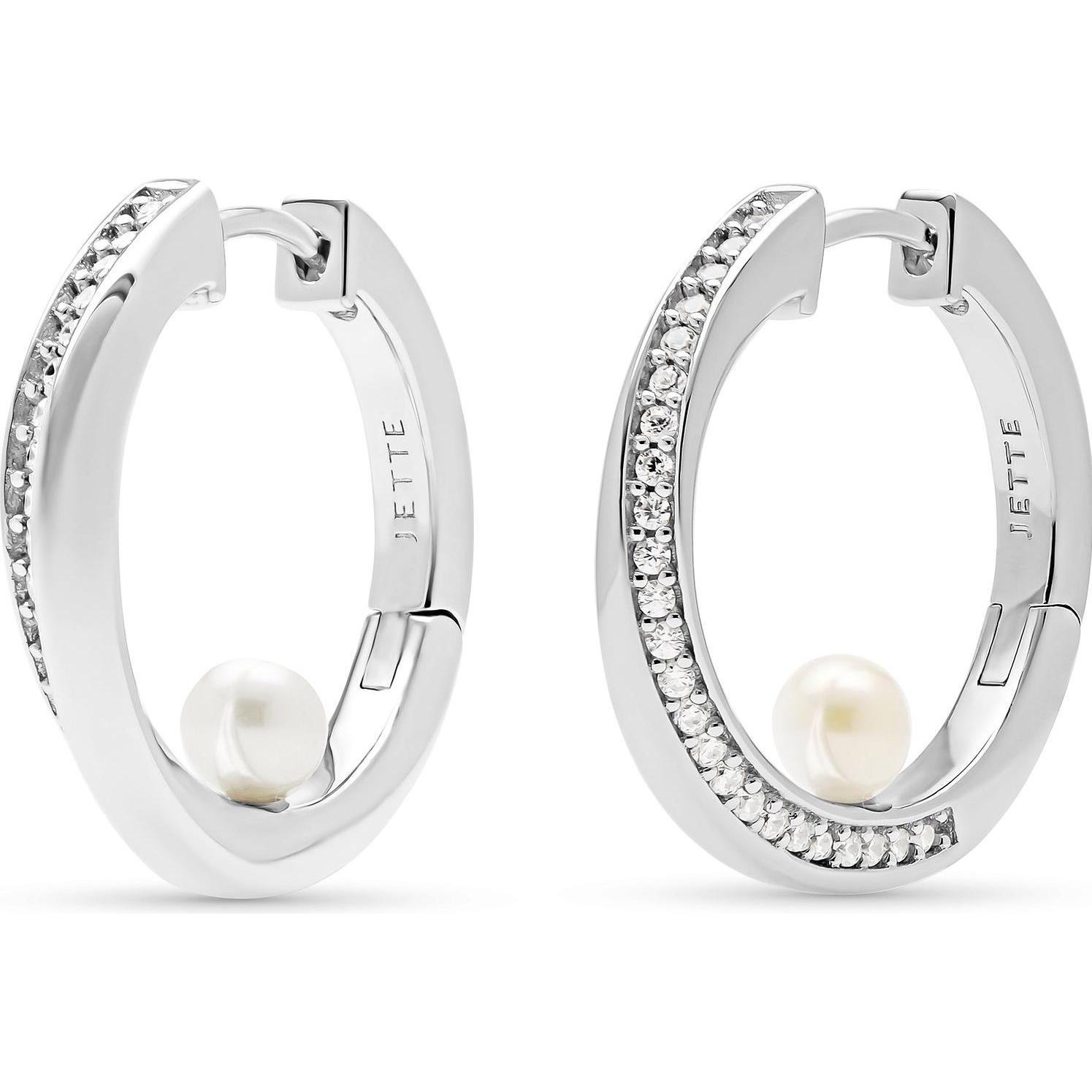Jette, Ohrringe, Creolen TWISTED, (925er Silber)
