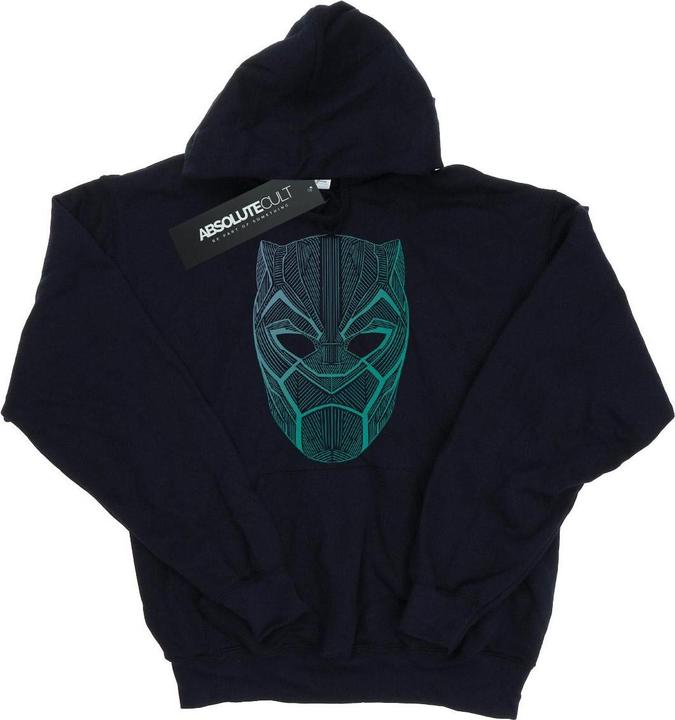 Actual product image Boys Black Panther Tribal Mask Hoodie (116)