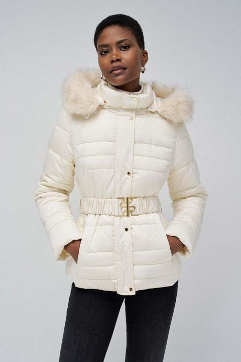Image du produit Salsa Jeans Veste matelassée Short Puffer Coat With Fur Hood (S)