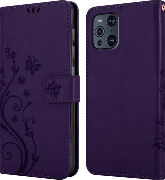 Actual product image Cadorabo Flower Book cover (Oppo Find X3 Pro)