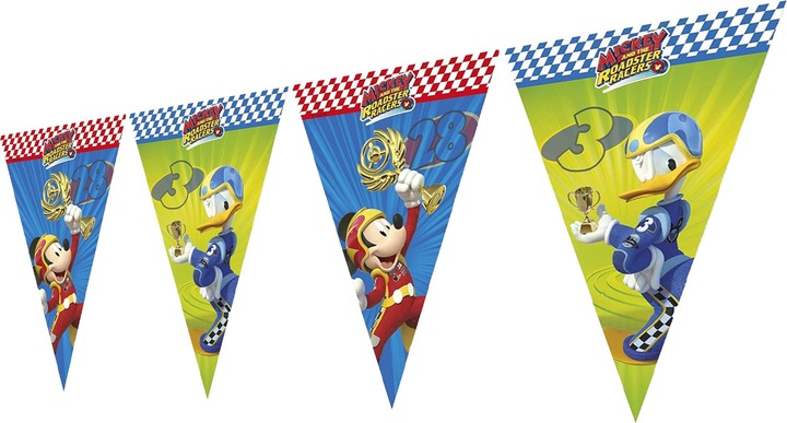 Actual product image Disney Plastic Mickey Mouse Racing Bunting