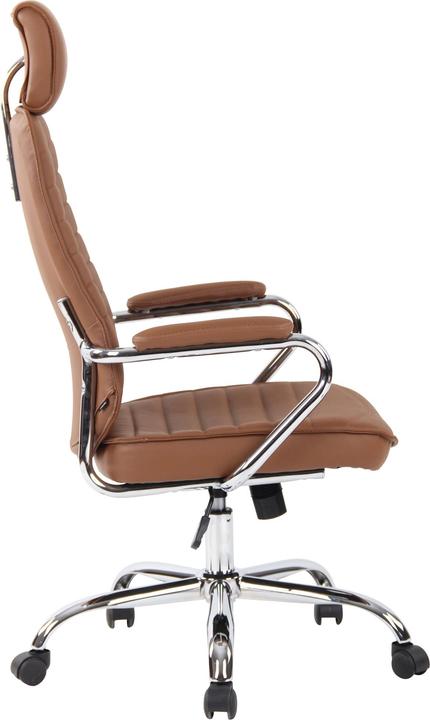 Immagine prodotto CLP Sedia da ufficio Rako in vera pelle marrone chiaro