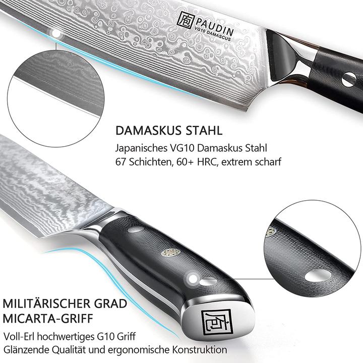 Produktbild Paudin Damastmesser (20 cm)