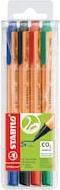 Produktbild STABILO GREENpoint umweltfreundlicher Filzschreiber (Grün, Blau, Schwarz, Rot, 4 x)