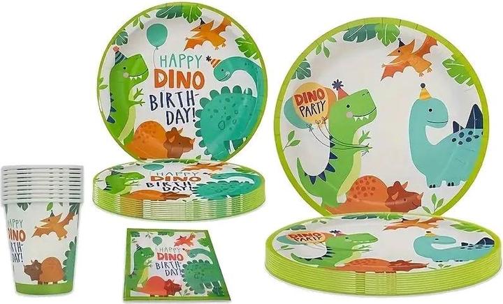Actual product image ASMI 42-piece Happy Dino party set (10 pcs.)