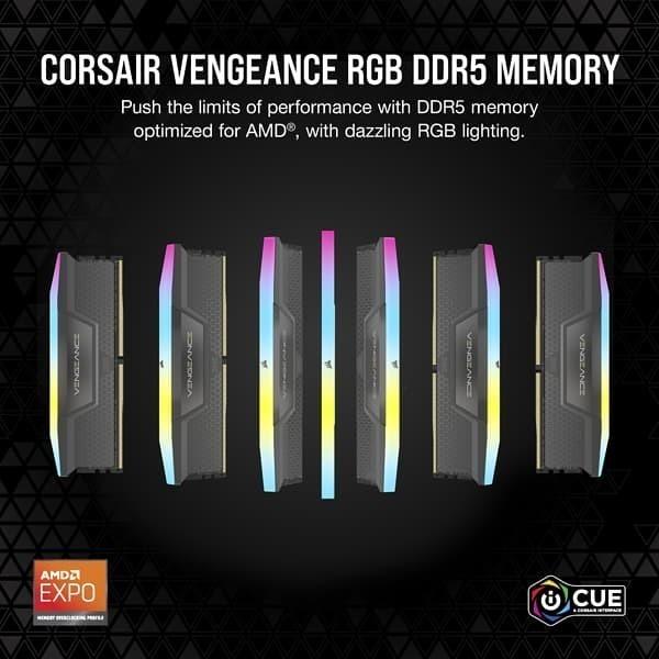 Produktbild Corsair Vengeance RGB (2 x 16GB, 6000 MHz, DDR5-RAM, DIMM)
