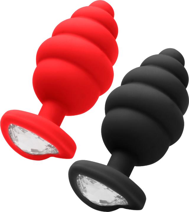 Produktbild Ouch! Extra Large Ribbed Diamond Heart Plug