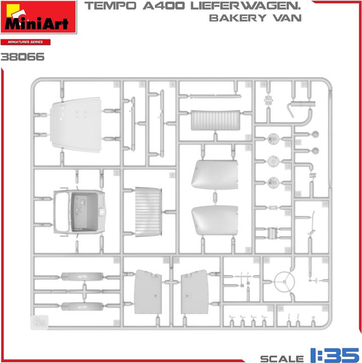 Produktbild 1:35 Tempo A400 Lieferwagen m. Backwaren