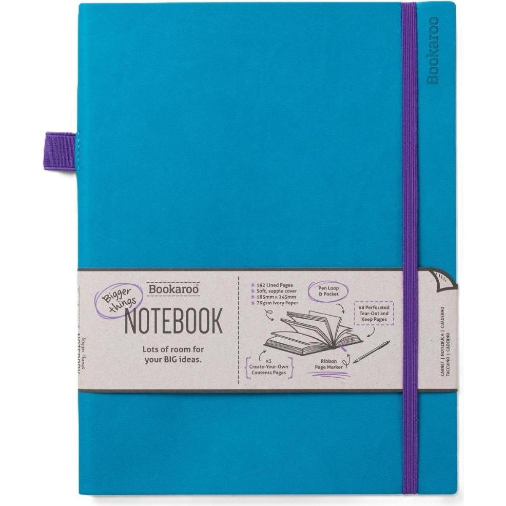 Teka, Quaderni + Bloc notes, Bookaroo Notizbuch Journal gross – Türkis (Righe, Copertina rigida)