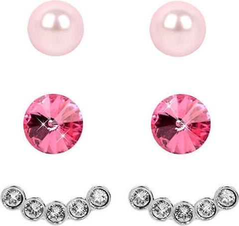 Levien Earrings Set Ear Cuff Rose Rosaline