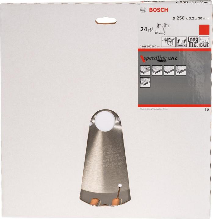 Produktbild Bosch Professional Zubehör PRO Wood Kreissägeblatt, 250 x 3.2 x 30 mm
