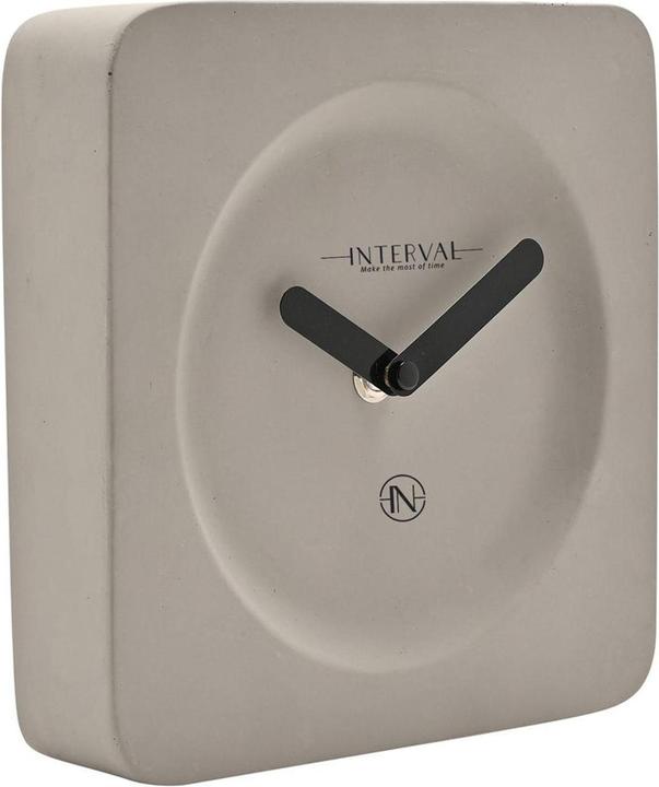 Actual product image Interval Square Cement Mantel Clock - 18cm